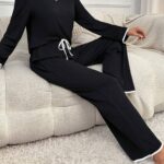 Black Palazzo Style Night Suit
