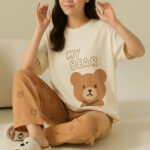 Brown Bear Printed Night Suit