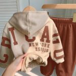 Coffee Color New York Printed Kids Winter Suit (Each)