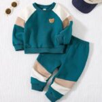 Green Teddy Printed Kids Winter Suit (Each)
