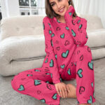 Heart Pattern Printed Night Suit