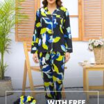 Imported Linen Printed Multi Bear PJ Set-LP6