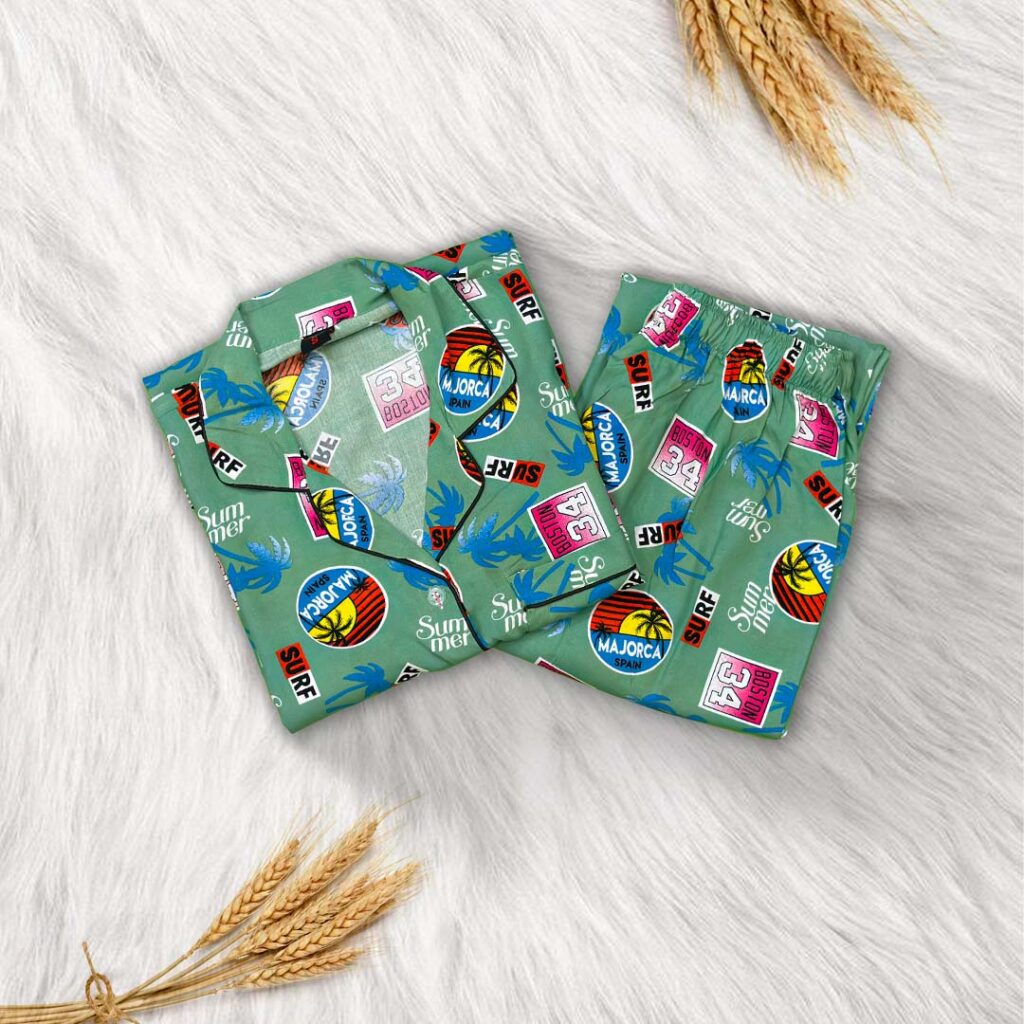 Imported Linen Printed Summer Soul PJ Set-LP17
