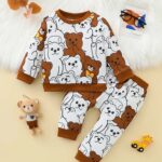 Multi Bear Printed Kids Winter Suit (Each)