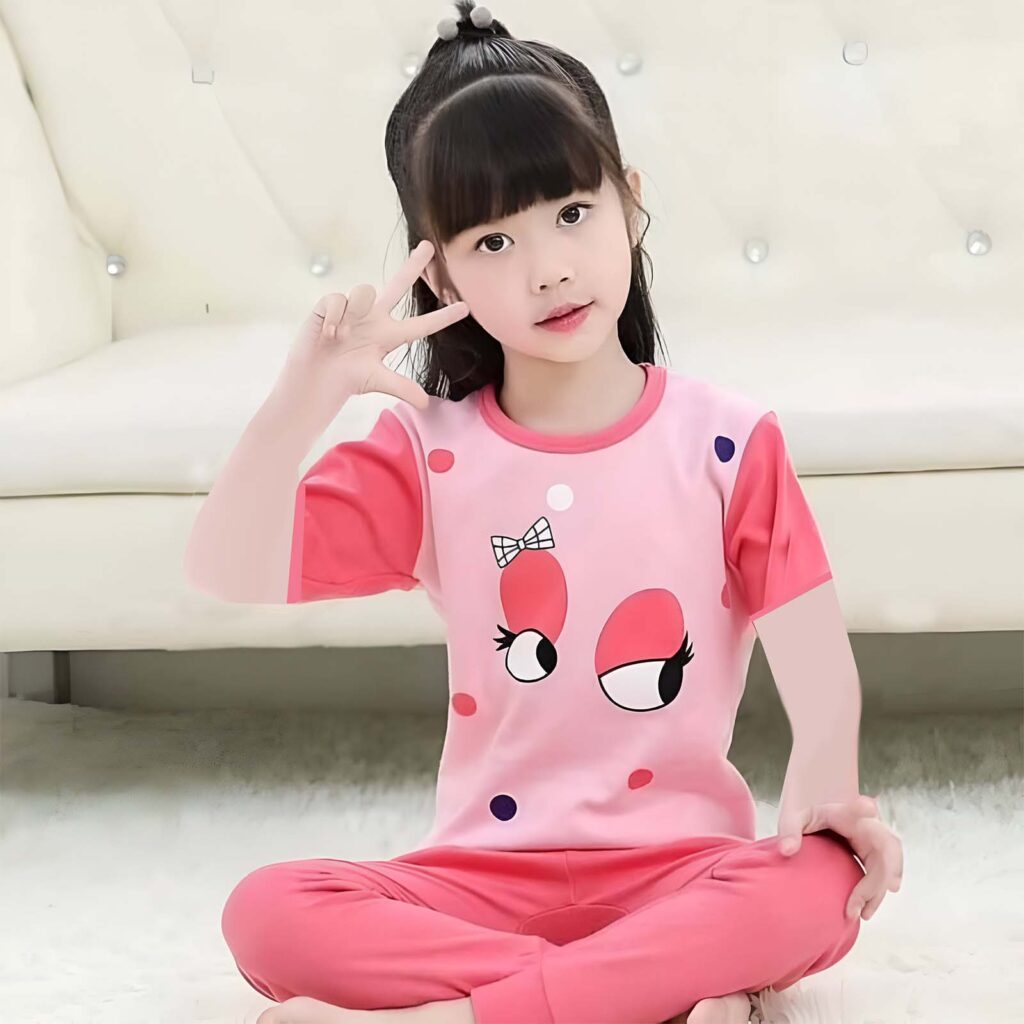 Pink Eye Half Sleeve Kids Suit (Each)