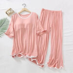 Pink Palazzo Style Night Suit