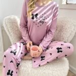 Pink let Me Sleep Printed Night Suit