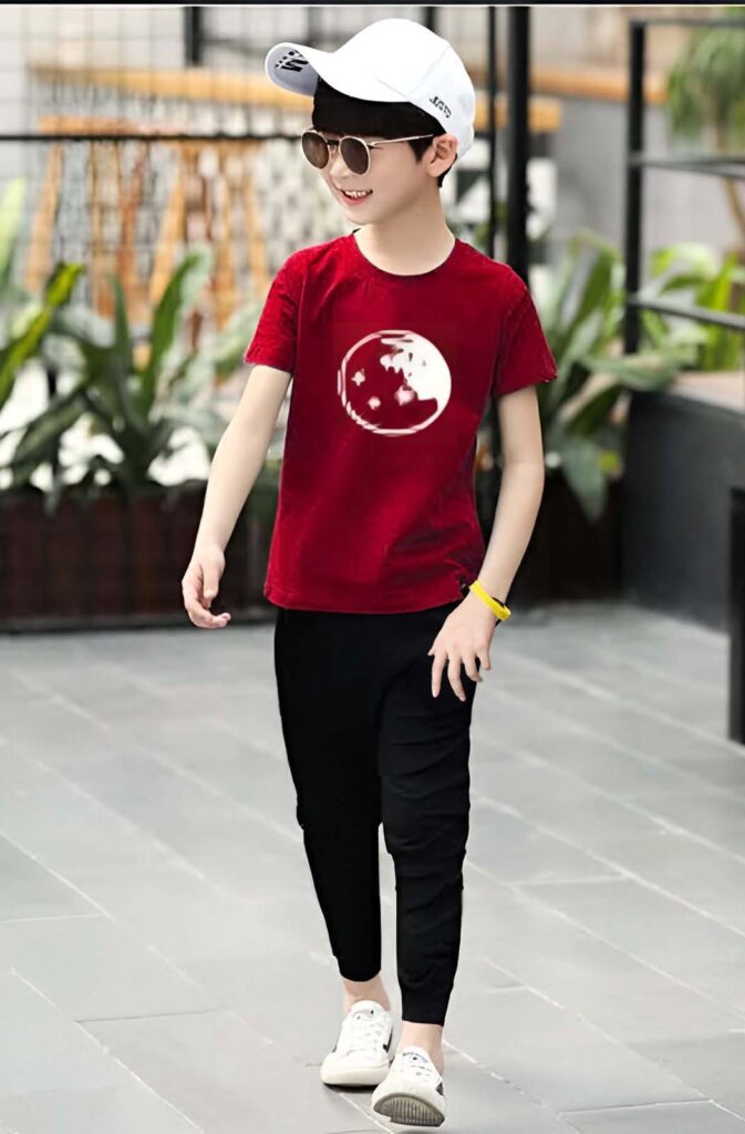 Red World Half Sleeve Kids Suit (Each)
