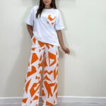 Urban Breeze Geometric Print DRY FIT Co-Ord Set for Women with Wide Leg Trousers & All-Day Comfort
