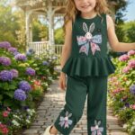 Little Princess Bunny Bow Premium Cotton Jersey Co Ord Set  Cute & Trendy Western Wear Collection for Girls