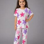 Luxury Comfort Floral Print Cotton Jersey Sleepwear & Lounge Set