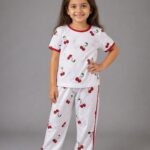 Luxury Comfort Floral Print Cotton Jersey Sleepwear & Lounge Set