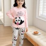 Princess Dreamland Premium Girls Night Suit Ultra Soft Jersey Summer Sleepwear Set | Cute Princess Print, Breathable Fabric & Cozy All-Night Comfort