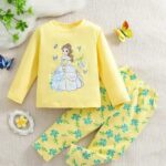 Princess Dreamland Premium Girls Night Suit Ultra Soft Jersey Summer Sleepwear Set | Cute Princess Print, Breathable Fabric & Cozy All-Night Comfort