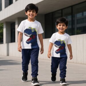 Casual T-Shirt & Trouser for Boys - Image 3